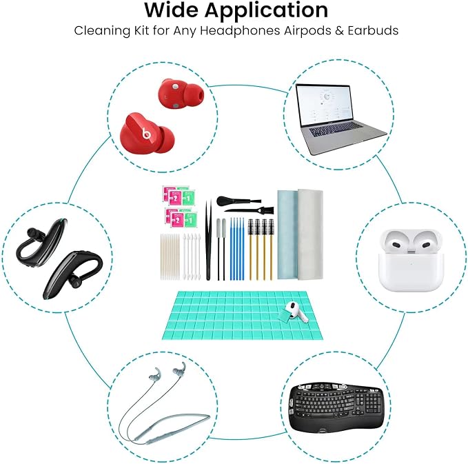 MUIIGOOD Airpods Cleaner Kit 221 Pcs Earbud Cleaning Putty Remove Ear Wax Phone - Image 7