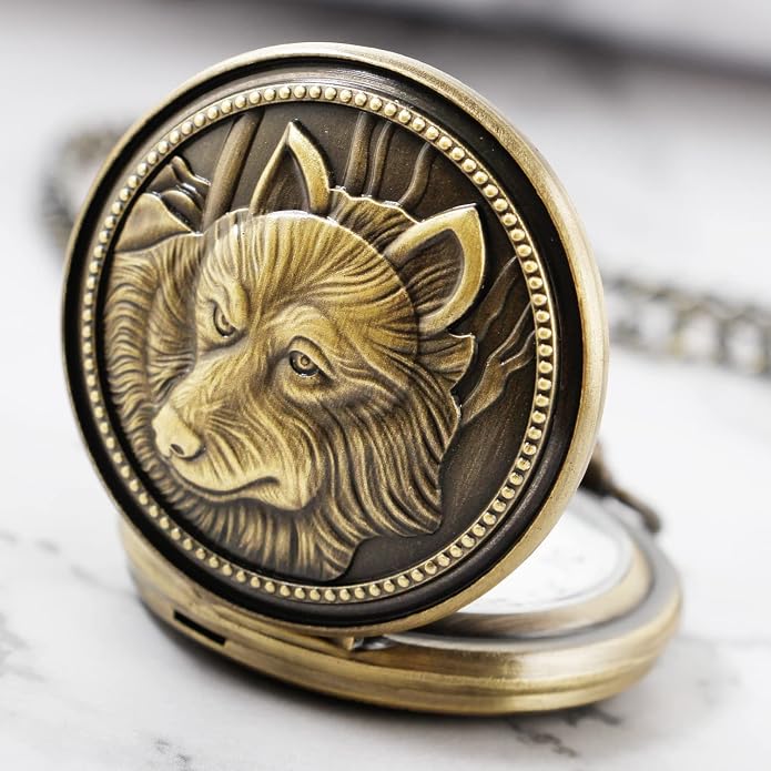 Men's Pocket Watch, Arabic Digital Dial Pocket Watches - Image 6