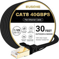 BUSOHE Cat 8 Ethernet Cable 30 FT, 40Gbps 2000MHz Cat8 High Speed Flat Internet by BUSOHE