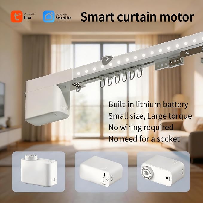 Mini Zigbee Motor for Smart Curtain Track System, Automatic Ceiling Curtain - Image 3