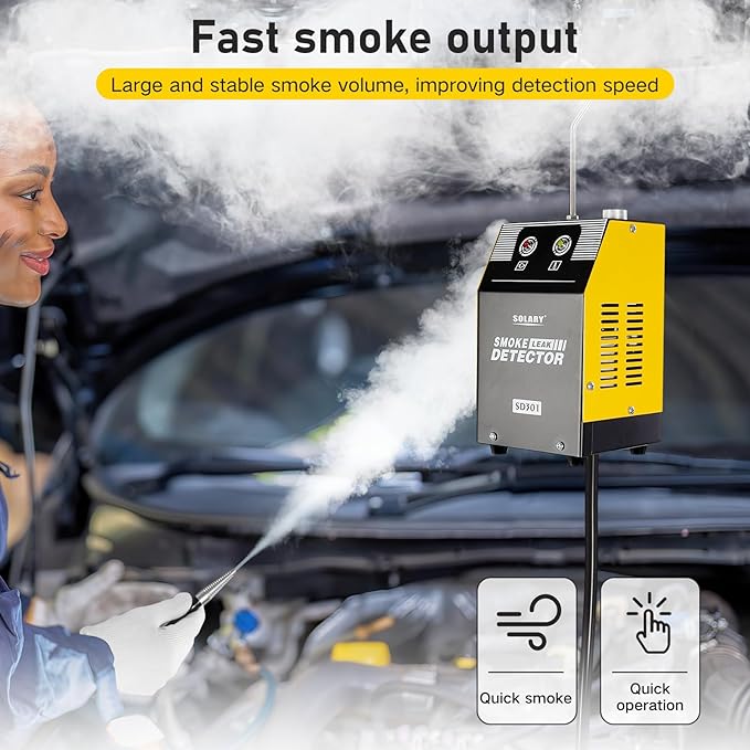Solary Automotive Smoke Machine Leak Detector - 12V DC EVAP Vacuum Diagnostic - Image 2