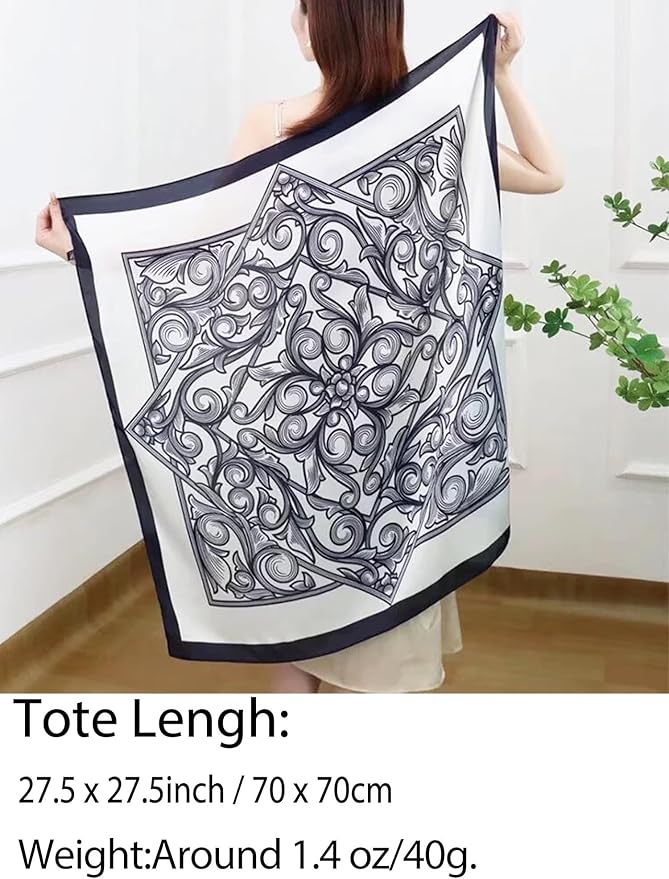 Silky Scarf for Women Lightweight Satin Bandanas Neck Hair Wrap For Sleeping - Image 2