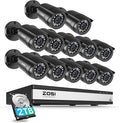 ZOSI 3K Lite 16CH Security Camera System, AI Human Vehicle Detection, Night by ZOSI