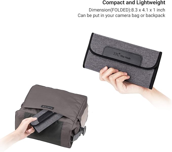 JJC 4 Pockets Lens Filter Case for Filter Up to 82mm, Foldout Filter Pouch - Image 3