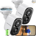 2 Pack 2.5K Security Camera Wireless Outdoor, 2.4G WiFi Battery Powered Outdoor by Unknown