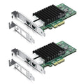 10Gtek 10Gb PCI-E NIC Network Card, Dual Copper RJ45 Port, by 10Gtek