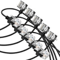 Cat6A Ethernet Cable 90 Degree Left Angled 6.6FT 5 Pack, Flexible Slim & Ultra by Thzzhnno