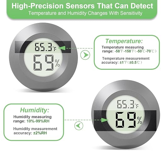 2 - PACKMini Digital Hygrometer Indoor Humidity Meter & Round Temperature - Image 4