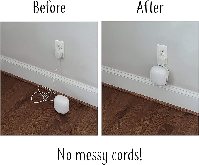 The Nest WiFi Pro Genie Wall Mount Outlet Holder Stand | Lowest Profile | Open - Image 4