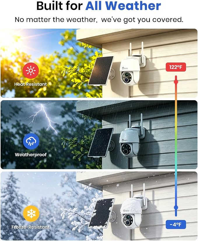 Solar Security Cameras Wireless Outdoor 4 Pack, WiFi 6 - Image 7