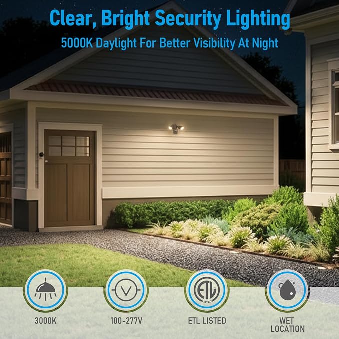 LEONLITE COB LED Security Light, Motion Sensor Outdoor Lights, Dusk to Dawn - Image 4