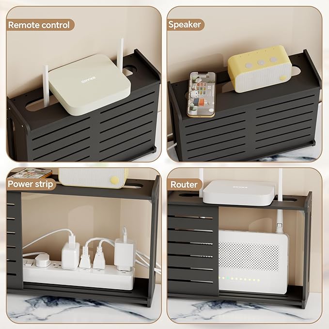 Wooden WiFi Router Storage Box Hider Shelf, Decorative Projector Box Hider Rack - Image 4