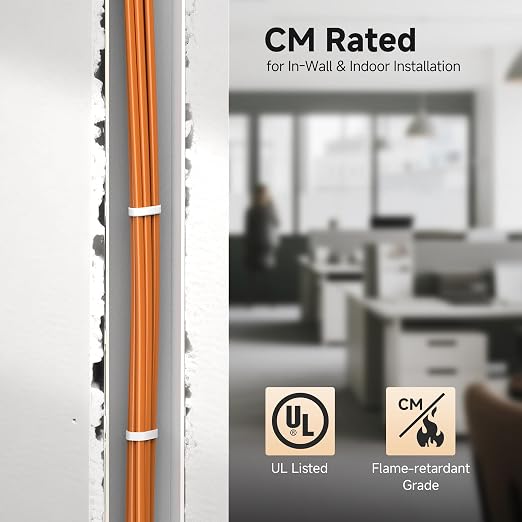 Cable Matters 10Gbps in-Wall Rated 23AWG Bare Copper Cat 6 Cable - 1000ft - Image 6
