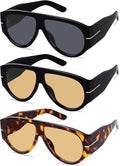 Oversized Retro Aviator Sunglasses by ymrfw