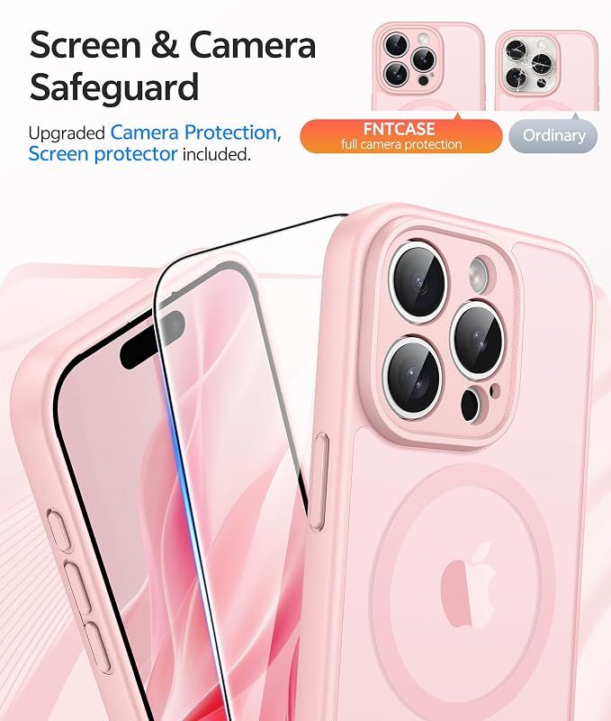 FNTCASE for iPhone 15 Pro Case: Translucent Matte Cases - Image 4