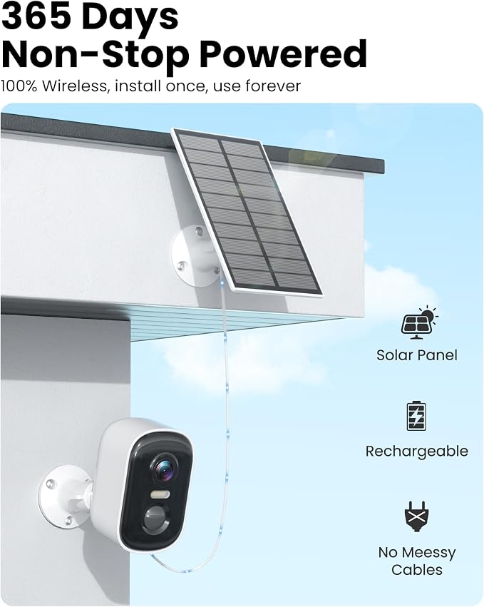 MISECU 2K Security Cameras Wireless Outdoor, WiFi Cameras - Image 2