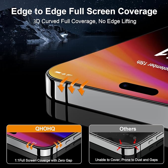 QHOHQ for iPhone 16 Plus Screen Protector - Image 3