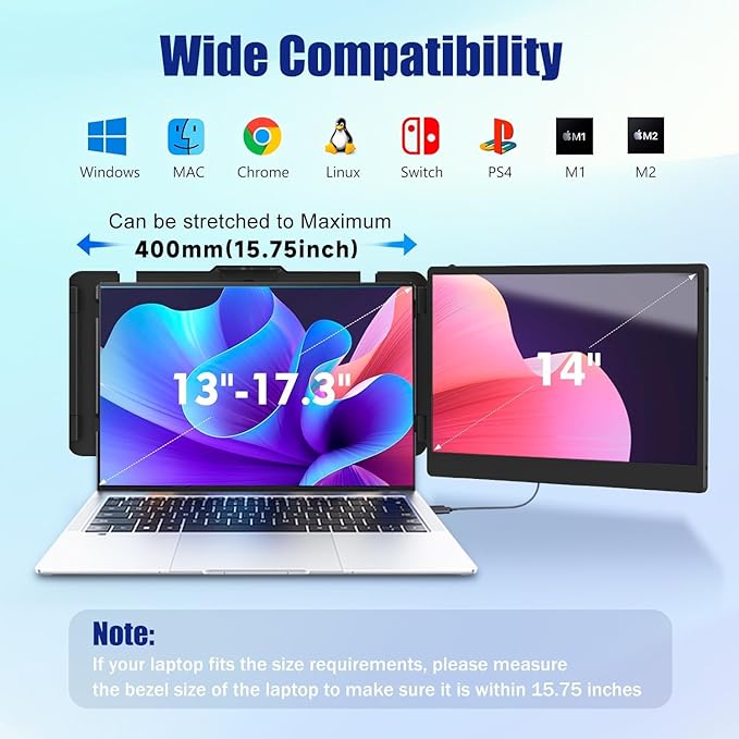 KEFEYA Laptop Screen Extender, Portable Monitor - Image 2
