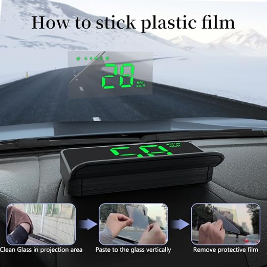 AZIJYV Heads Up Display for Cars, Windshield Speedometer Projector M1Green - Image 7