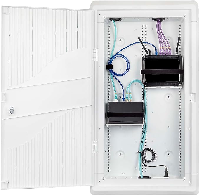 StarTech.com 28-Inch Wall-Mount Media Enclosure, Cable Management Box - Image 2
