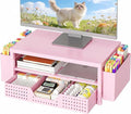OPNICE Desk Organizers and Accessories, 2-Tier Computer Monitor Stand Riser by OPNICE