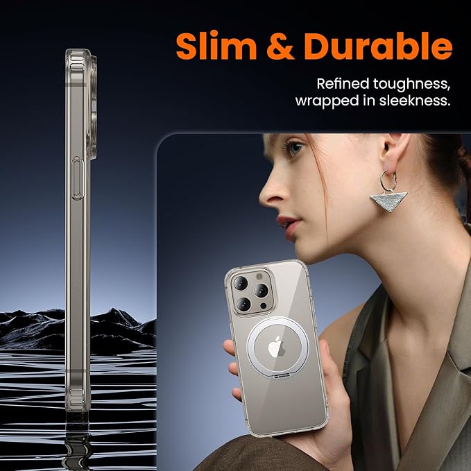 toushion 3 in 1 for iPhone 15 Pro Case Stand |Build in Kickstand, Screen - Image 6