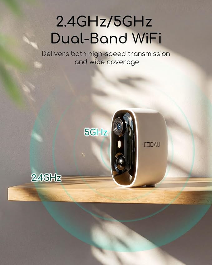 COOAU 4MP Security Cameras Wireless Outdoor​​, Faster Charging Solar Powered - Image 6