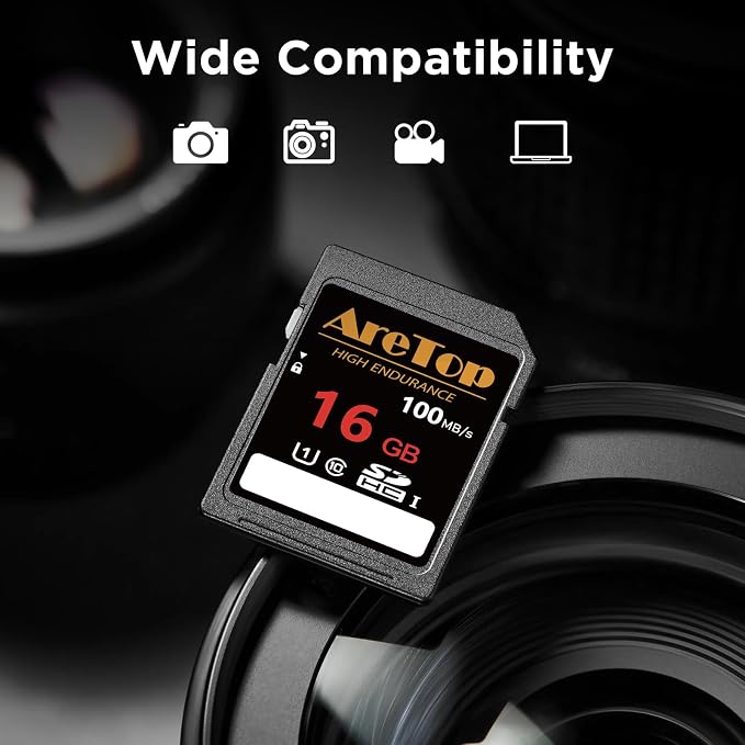 AreTop SD Card 16GB, 5 Pack UHS-I Class 10 SDHC Memory Card, 5 Pack 16GB Full - Image 5