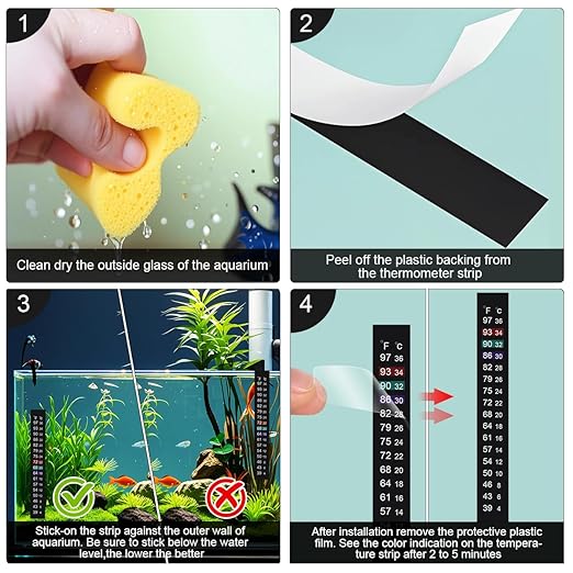 Aquarium Thermometer Strips, Adhesive Kombucha Beer Brewing Temperature Strip - Image 4