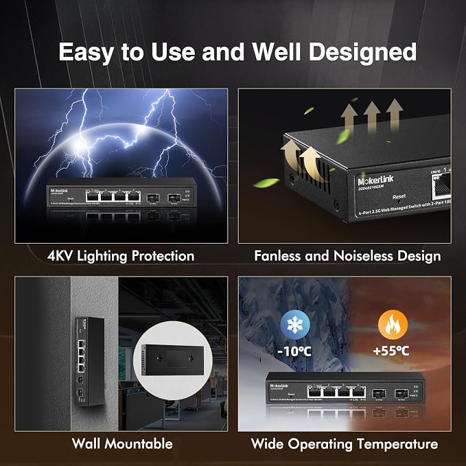 MokerLink 4 Port 2.5G Managed Switch - Image 5