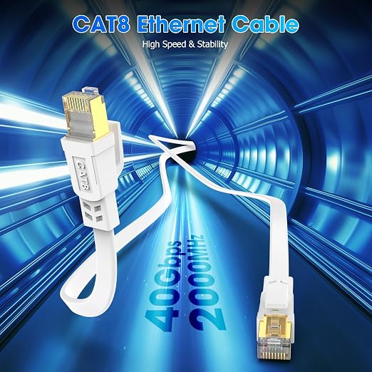 Cat 8 Ethernet Cable 25 ft, Heavy Duty High Speed Cat8 LAN Network Cable - Image 3