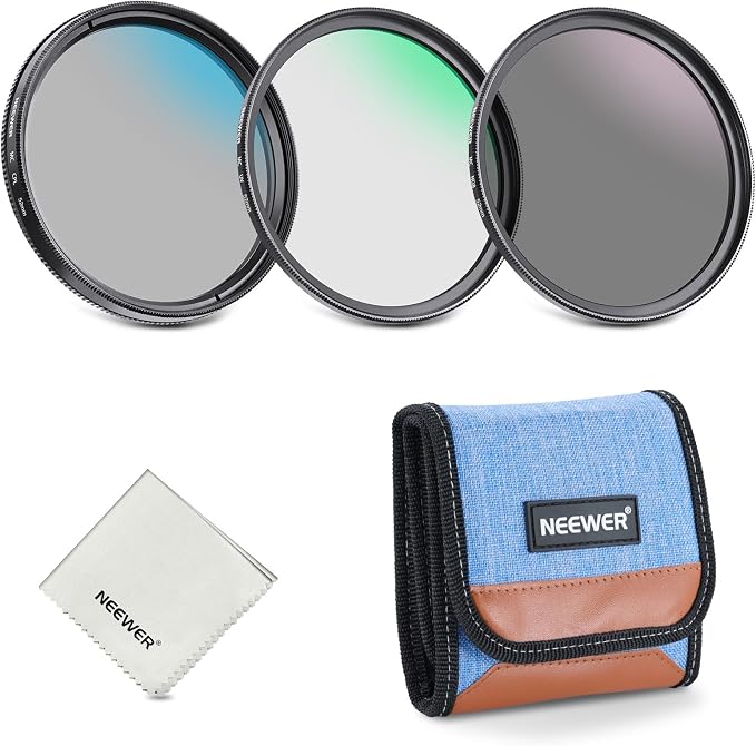 NEEWER 52mm UV CPL ND Lens Filter Kit, UV Protection + Circular Polarizing + by Neewer