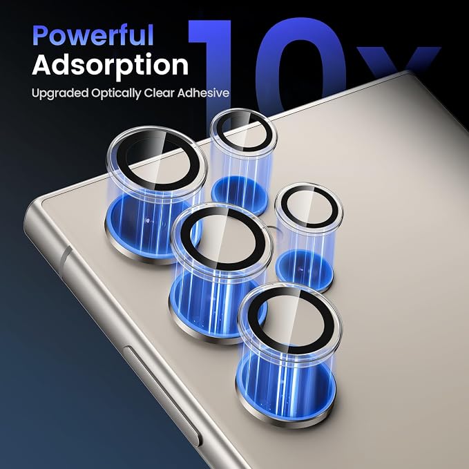 Tensea (3+2PCS for Samsung Galaxy S24 Ultra 5G Camera Lens Protector, 9H - Image 6