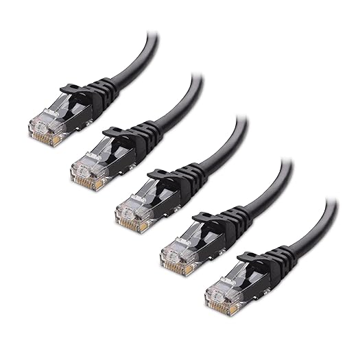 Cable Matters 10Gbps 5-Pack Snagless Short Cat 6 Ethernet Cable - 3ft by CableMatters