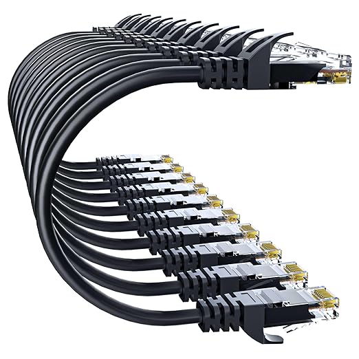 Cat 6 Ethernet Cable 14FT 10Pack, Cat6 Ethernet Patch Cable 10Gbps, High-Speed by 10Gsupxsel