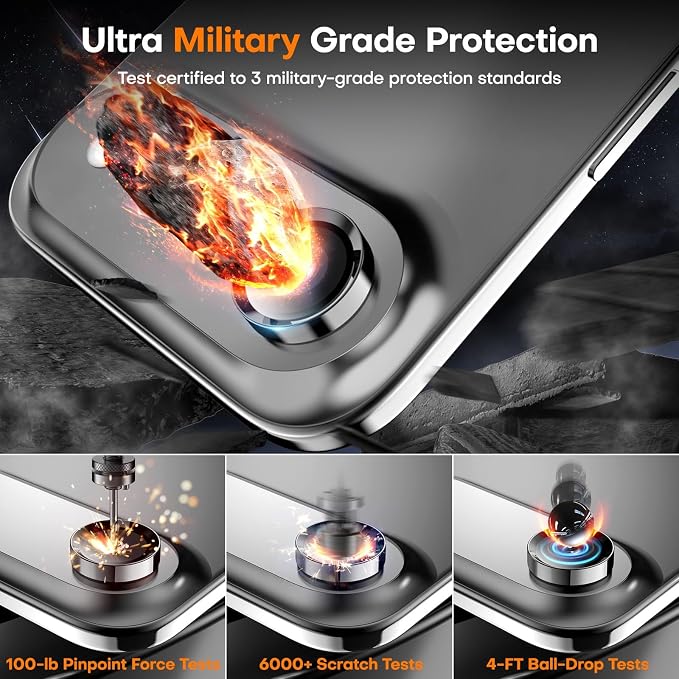 Camera Lens Protector for iPhone Air, Tempered Glass Metal Individual Camera - Image 6