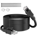 Cat 6 Outdoor Ethernet Cable 75 ft, 24AWG 10Gbps Cat6 Cable Cord Waterproof by EthernetCable