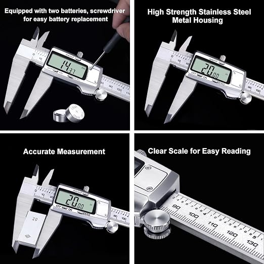 Kynup Digital Caliper 12inch, Caliper Measuring Tool, Micrometer Caliper - Image 2
