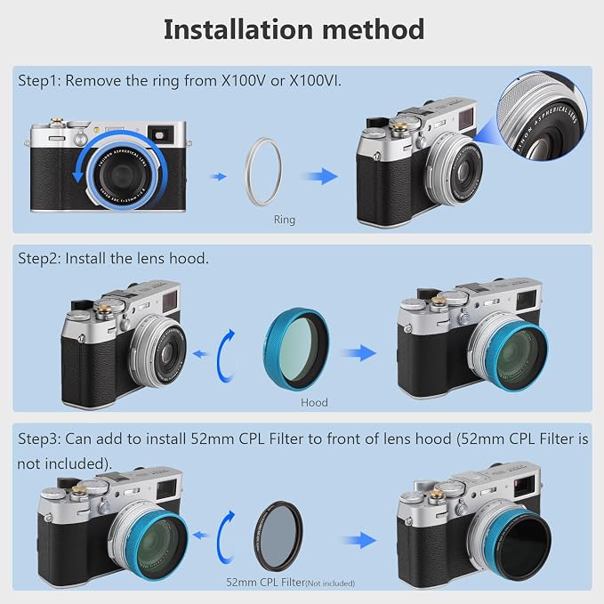 Haoge LUV-X54G Metal Lens Hood - Image 7
