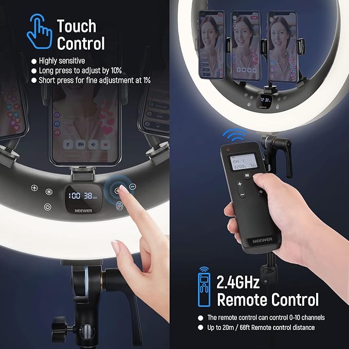 NEEWER 19 inch 2.4G Ring Light - Image 5