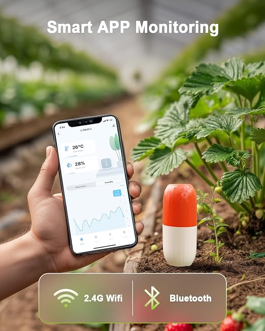 Lumary Wireless WiFi Moisture/Temperature Soil Meter, 2 in 1 Real-time Monitor - Image 4