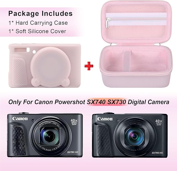 Canboc Case for Canon PowerShot SX740 SX730 HS Digital Camera, Hard Carrying - Image 2