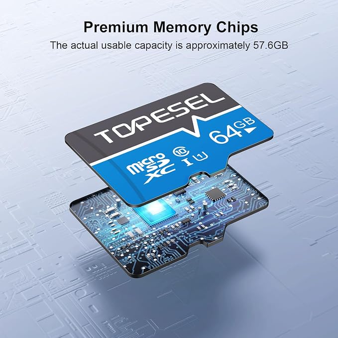 TOPESEL 64GB Micro SD Card 2 Pack Memory Cards UHS-I TF Card Class 10 - Image 6