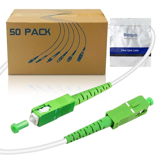 50Pack - 1m SC/APC to SC/APC Fiber Optic Internet Cable, Armored Single Mode by Bangun