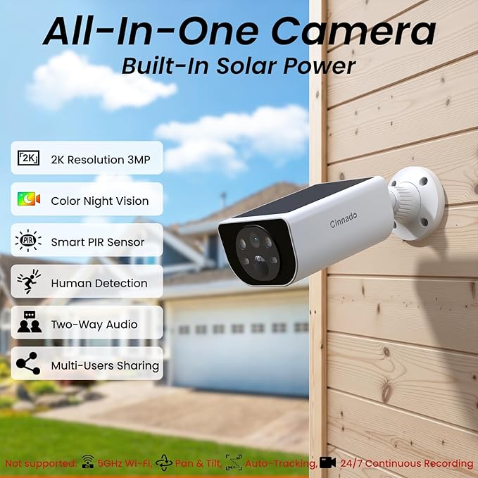 Cinnado Security Cameras Wireless Outdoor - Image 2
