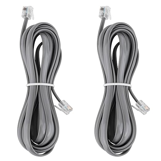 LanSenSu RJ12 Cable Phone Cord RJ12 6P6C Male to Male Straight Wired by LanSenSu