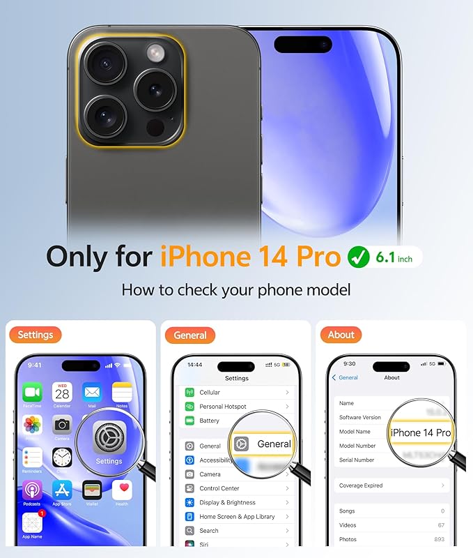 FNTCASE for iPhone 14 Pro Case: Translucent Matte Cases - Image 2