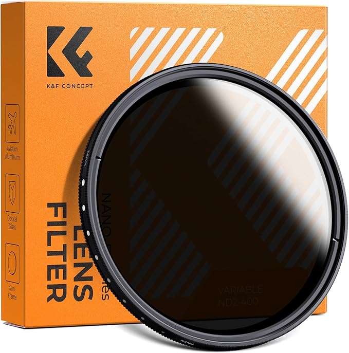 K&F CONCEPT 77mm Variable ND2-ND400 ND Lens Filter by KFCONCEPT