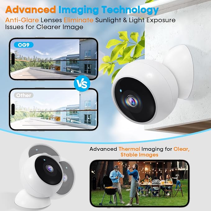 AMTIFO Security Cameras Wireless Outdoor: Magnetic 2-Pack Install-Free Indoor - Image 6
