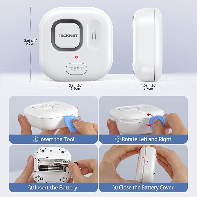 TECKNET Water Leak Detectors for Home, 120dB Water Sensor Alarm Leak Detector - Image 5